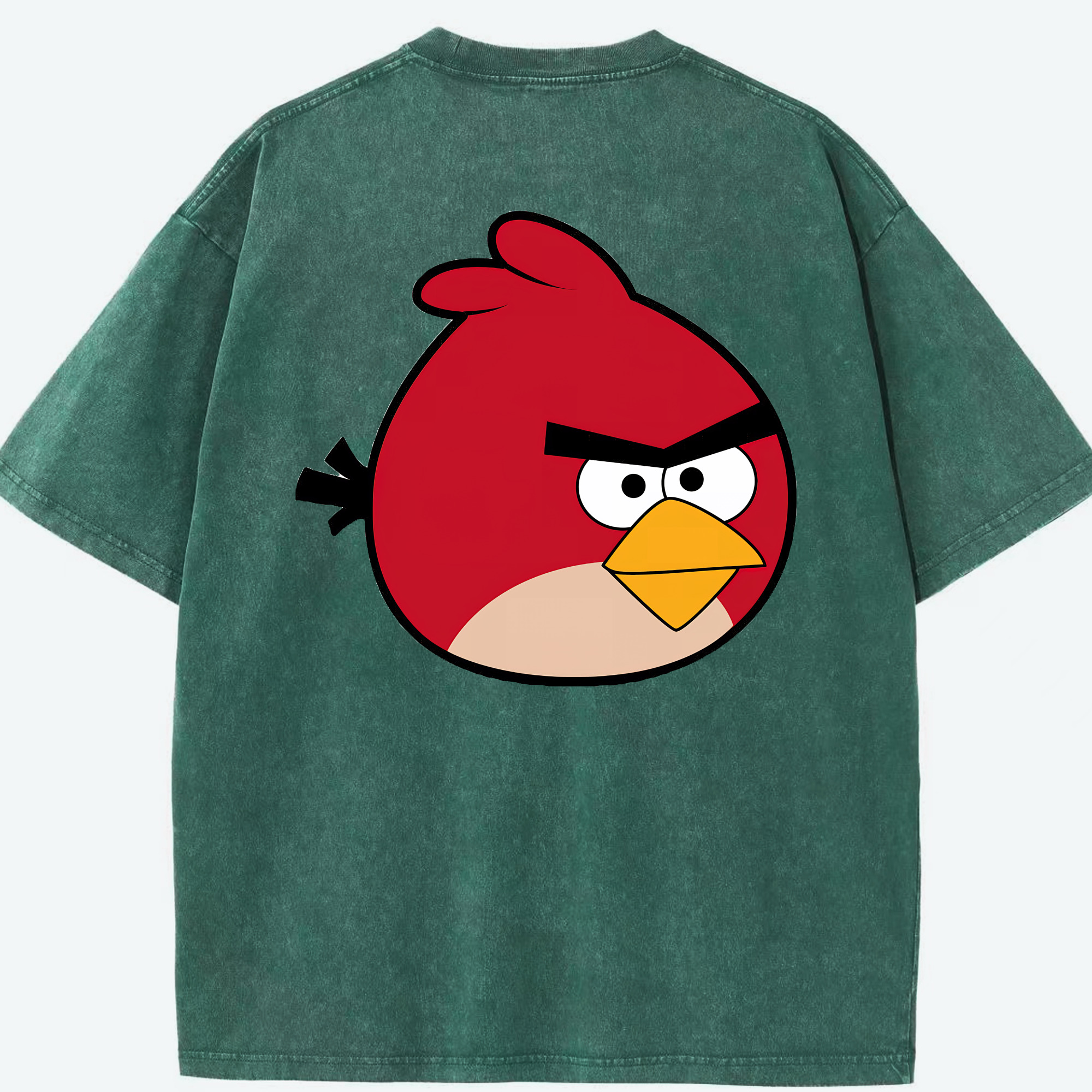 （画像用） Angry Birds アングリーバード 綿100% ヴィンテージ風 半袖Tシャツ（背面プリント）